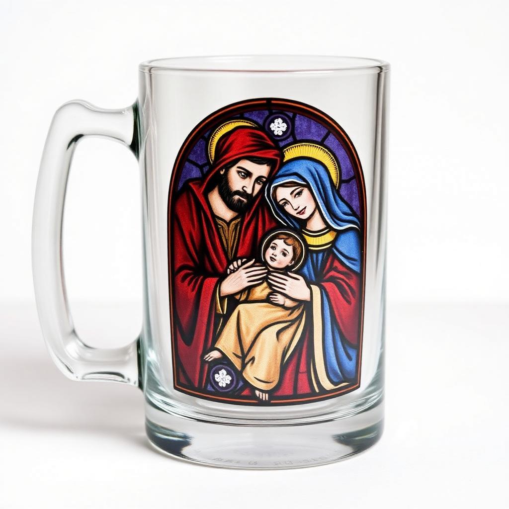 Caneca de Vidro Sagrada Família